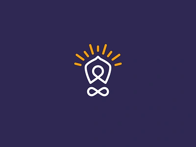 Body and light bulb body branding color design dribbble health icon idea illustration lamp line logo logo lone logotype people person space sport think yoga