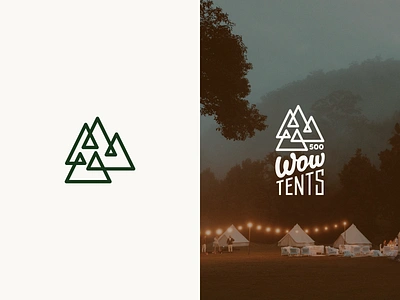 Camping in the mountains camp camping color design dribbble font icon illustration letter line logo logo line logotype mountains tent tents typogaphy typography vector