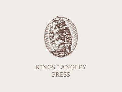 Printing house branding design dribbble engraving icon illustration king line lines logo logotype press retro sea ship store vintage water