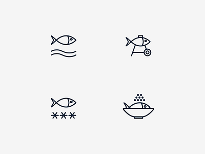 Icon fish branding design dribbble fish fresh ice icon illustration logo logotype sea seafood shop smoked vector