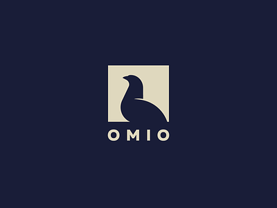 O M I O bird branding design dribbble emblem graphic design icon illustration logo logo bird logotype