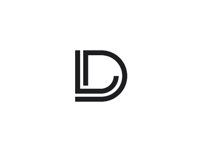 D + L monogram letter logo