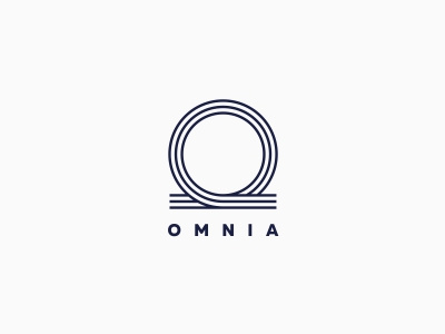 Omnia plastic logo line icon circle