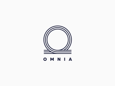 Omnia circle icon line logo plastic