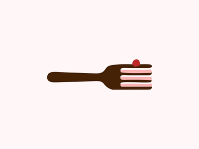 Layer cake cake cherry fork icon logo logo sale logotype sale