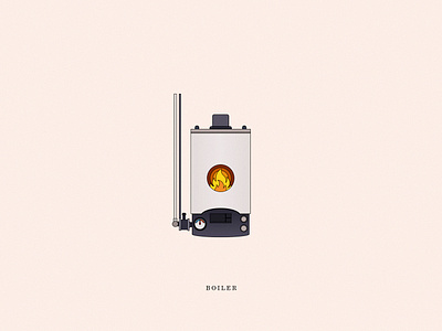 Boiler boiler color design dribbble fire fireplace icon illustration illustrations interior line store vector