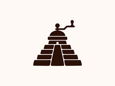 Steps coffee ☕ branding coffee coffee grinder coffee house coffee shop design dribbble food icon logo logotype pyramid step vector