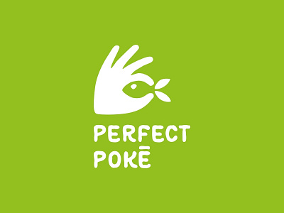 Perfect poke caffee design dribbble food green icon illustration logo logotype perfect poker restaurant sale