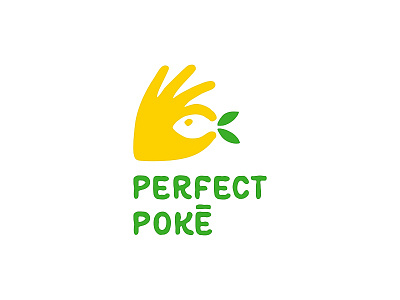 Perfect poke color design dribbble fish food fresh hand icon illustration logo logo sale logotype ok poke poke bowl sale