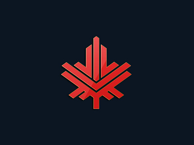 Pin badge badge logo canada color colors design dribbble icon illustration line logo logotype maple pin red