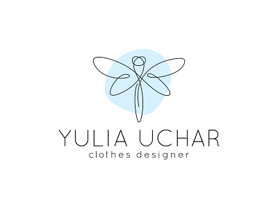 Clothes designer baby branding children design dragonfly dribbble fly line logo logotype vector