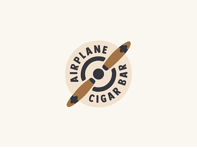 Airplane air airplane bar branding cigar cigars color design dribbble icon illustration logo logo sale logotype propeller sale screw