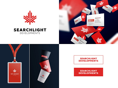 Estate agency badge branding bussines card canada color cup design dribbble icon leaf line logo logotype maple red skyscraper