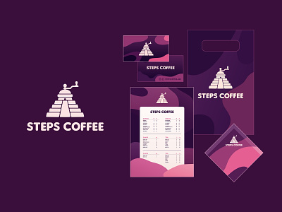 Style Steps coffee branding coffee coffee grinder coffee house coffee shop color design dribbble food icon illustration logo logotype pyramid steps store vector
