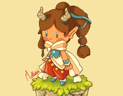 Dancer - Character Design character design chibi game art illustration pixel art