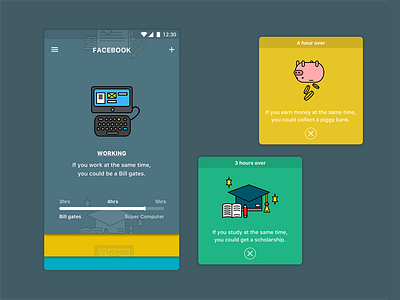 PICK'O - A self-management service app graphic icon platform sns social ui