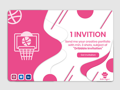 Grab Your invitation! :) dribbble dribbble best shot dribbble invite free invite hello dribble illustration invitation invitation card invitations invites