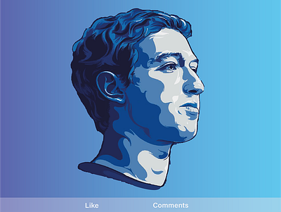 Mark Zuckerberg (Facebook) illustration portfolio