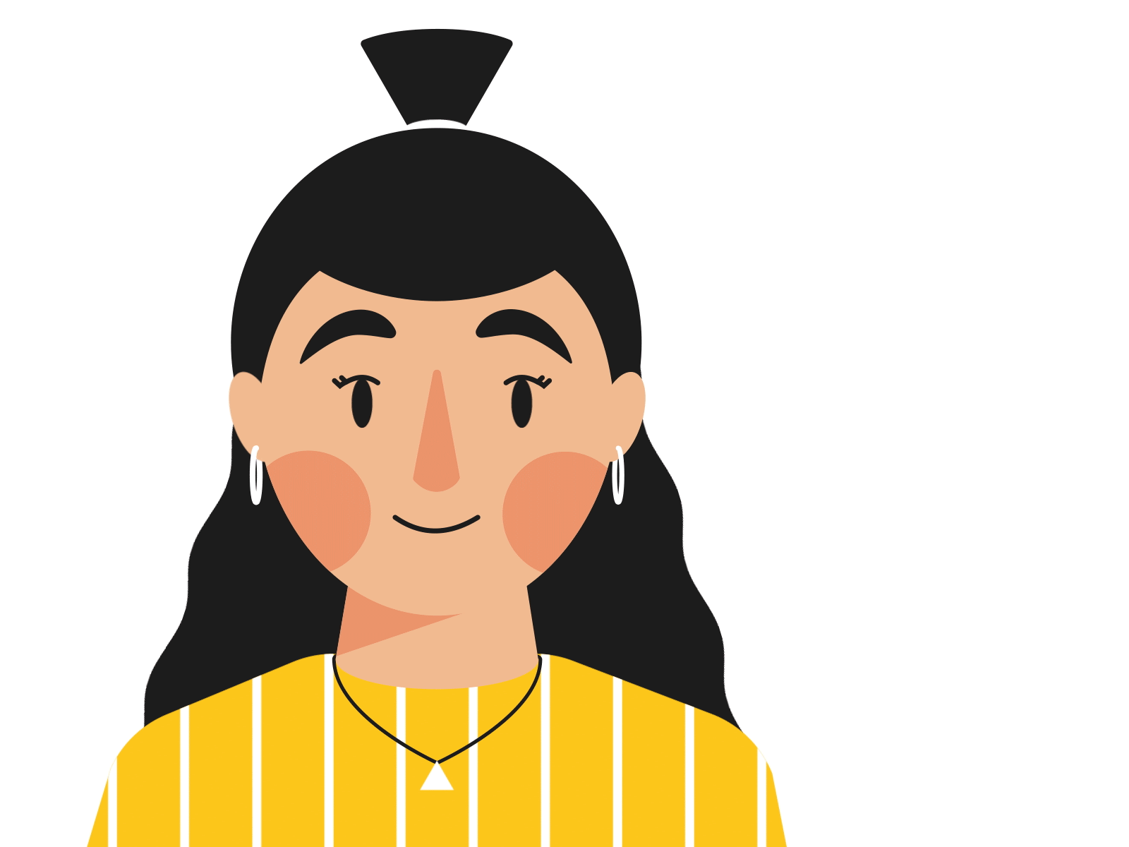 Hello Dribbble! 2d 2d animation after effects animation character debut debut shot design duik face flatdesign hellodribbble loop motion design