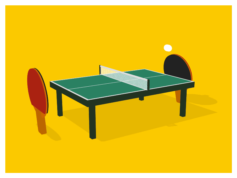 Table tennis 🏓 2danimation aftereffects animatedgif animation cyclops dribbble gif loop motiondesign pingpong table tennis tabletennis