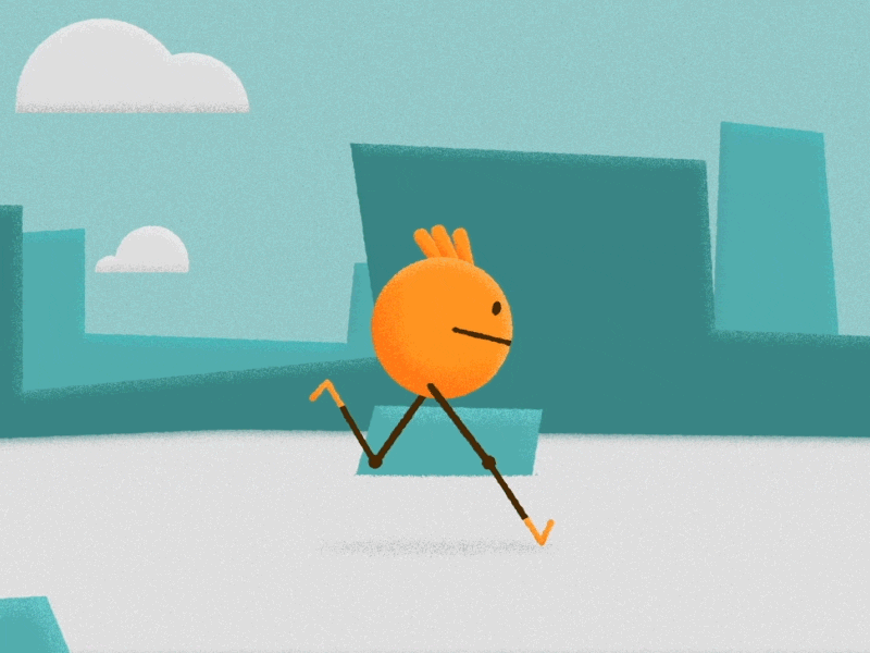 Run & Jump Cycle 2danimation aftereffects animation bouncing ball character design gif jump cycle loop orange run cycle simple character