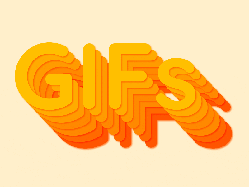 GIFs 2danimation aftereffects animation design gif gifs loop orange typo typography