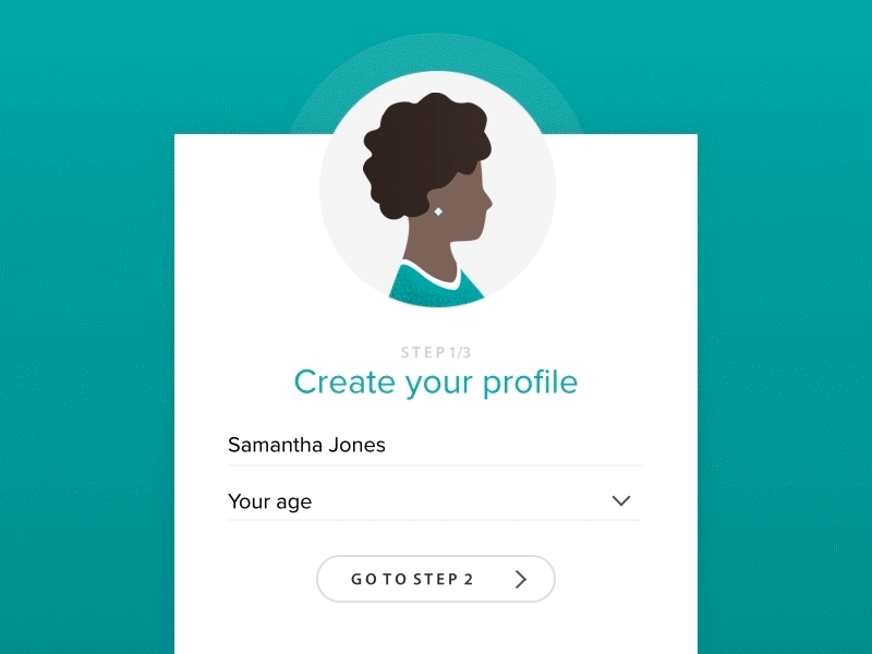 Form - Automatic avatar generator animation form illustration material design principle sketch ui ux web design