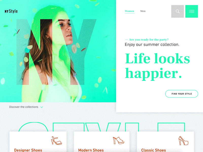 NyStyle / Home page design