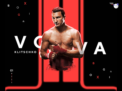 Klitschko box boxing design graphic design hero section key visual man kv ui ux web design website