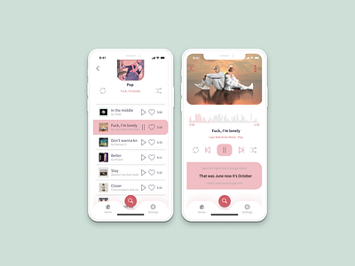 Playlist app app design music playlist pop