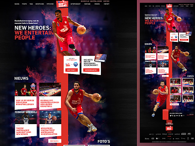 New Heroes Basketball concept experience ui webdesign