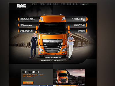 DAF XF ui user interface webdesign website
