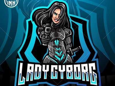 Lady cyborg esport mascot