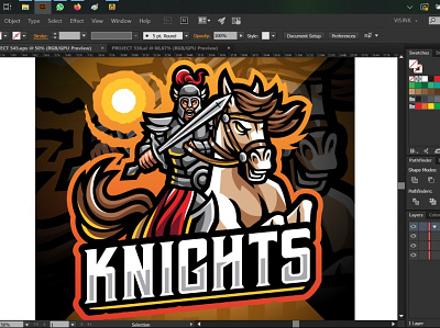 Knights with horse jump esport mascot logo branding design esport esports game design graphic design illustration knight mascot logo spartan spartans