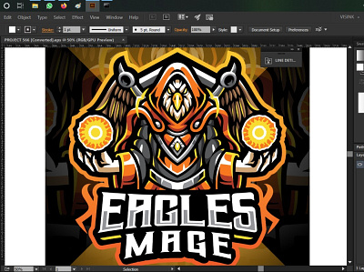 Eagles mage esport mascot logo branding design esport fenix game design garuda illustration logo mascot logo phoenix wizard