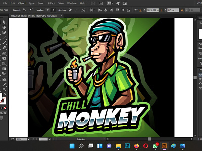 Chill Monkey Esport Mascot Logo ape chimpanzee design esport game design gorilla illustration king kong mascot logo