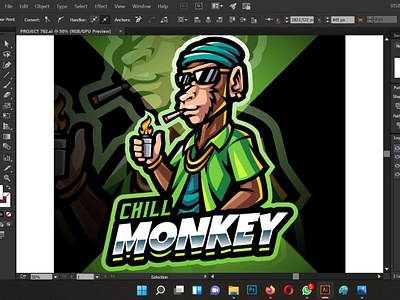 Chill Monkey Esport Mascot Logo