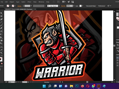 Monkey Warrior Esport Mascot Logo