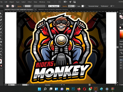 Monkey Riders Esport Mascot Logo