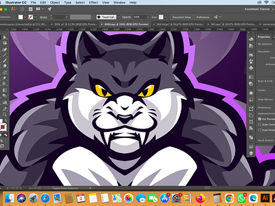 Mad Cat Esport Mascot Logo