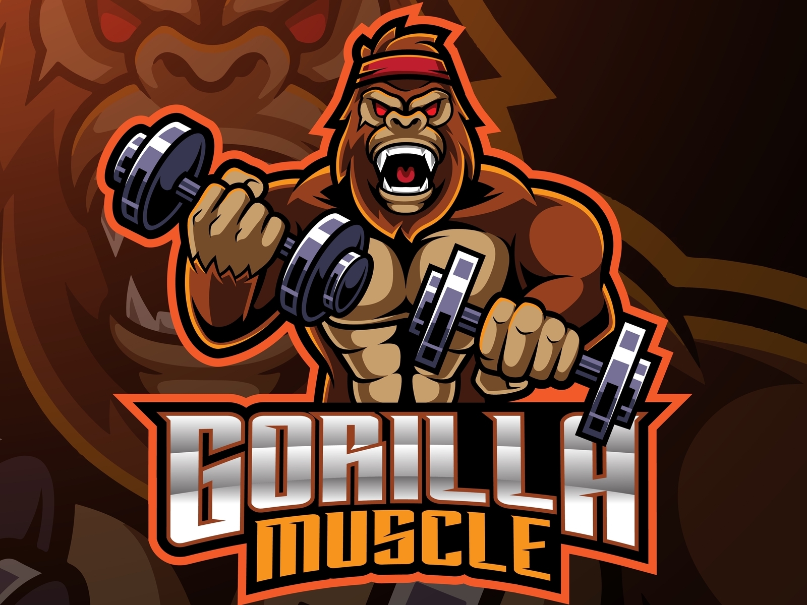 Gorilla Gym Mascot – MasterBundles