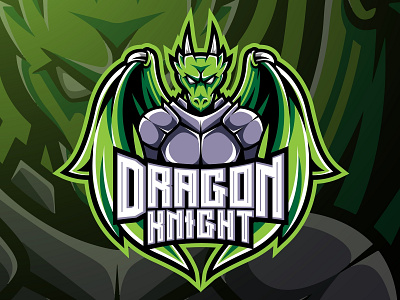 Dragon knight mascot logo design