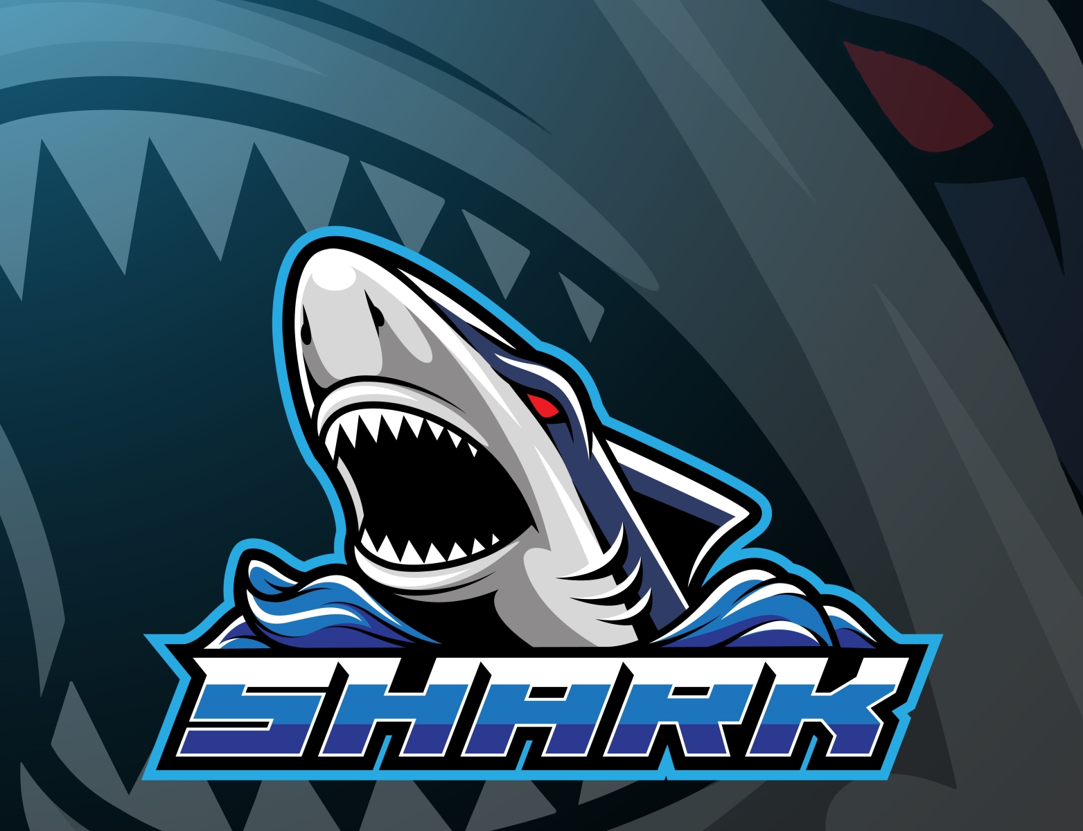 Shark sport mascot logo design by Visink on Dribbble