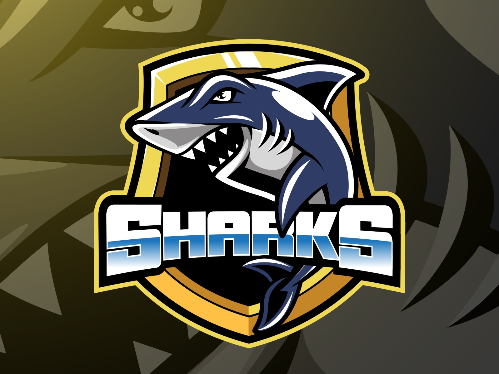 Shark sport mascot logo design by Visink on Dribbble