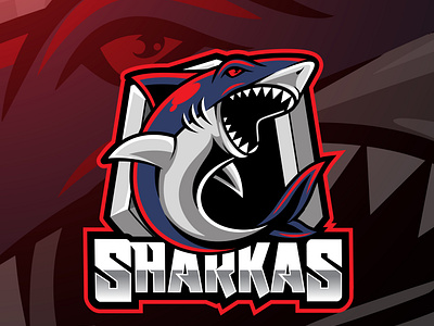 Shark sport mascot logo design by Visink on Dribbble