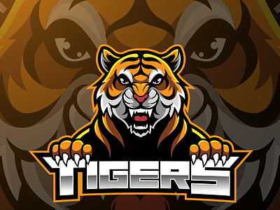 Tiger face mascot logo design