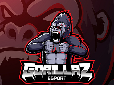 Angry gorilla mascot logo desain by Visink on Dribbble