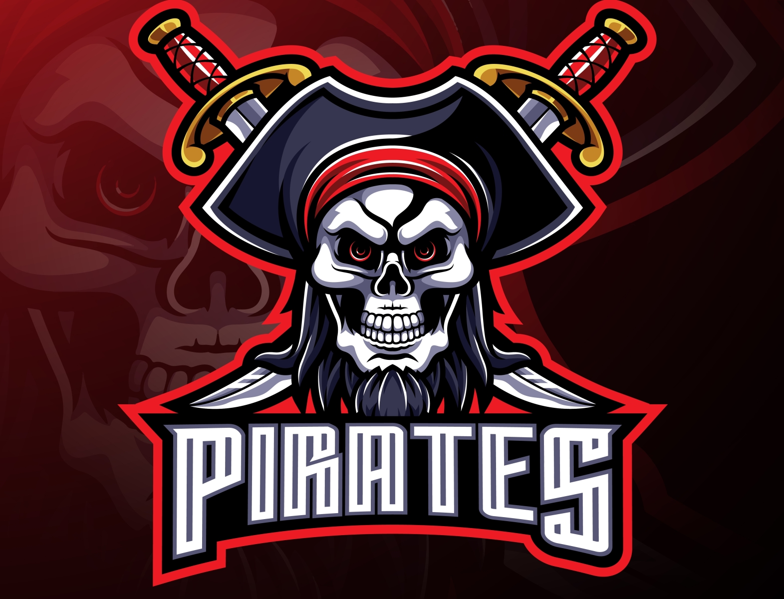 Pirates mascot gaming logo design by Visink on Dribbble