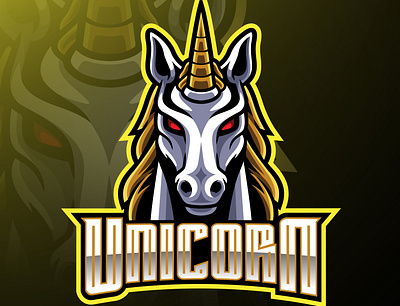 Unicorn head mascot logo design animal logo branding design esport esports game design graphic design illustration logo mascot logo unicorn