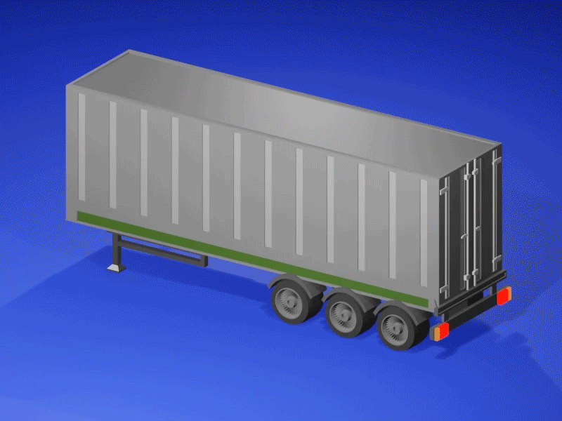 Loading the Truck 3d 3d animation 3d art animation app box crate delivery design export graphics illustration import logistics lorry lowpoly trailer transport transportation truck